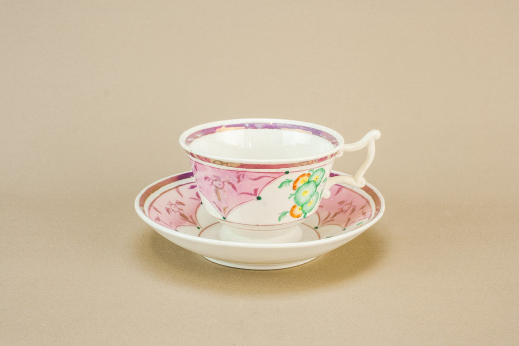 Pink teacup & saucer