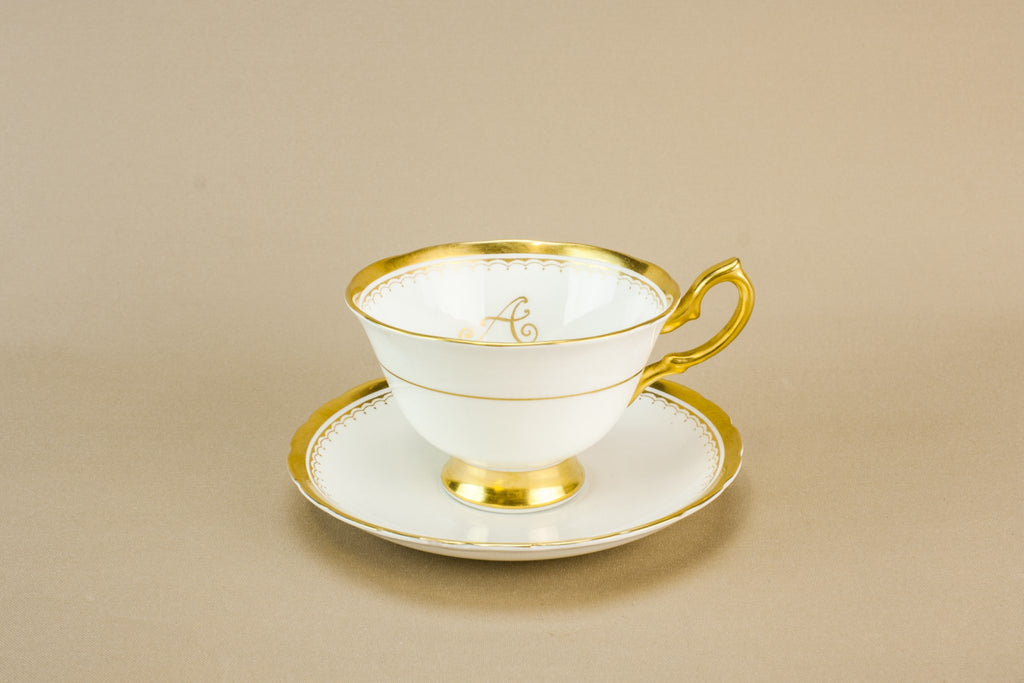 Gilded bone china teacup
