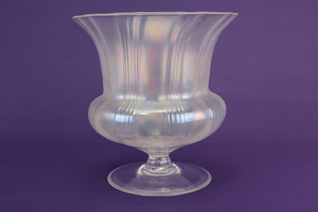 Mother of pearl glass vase