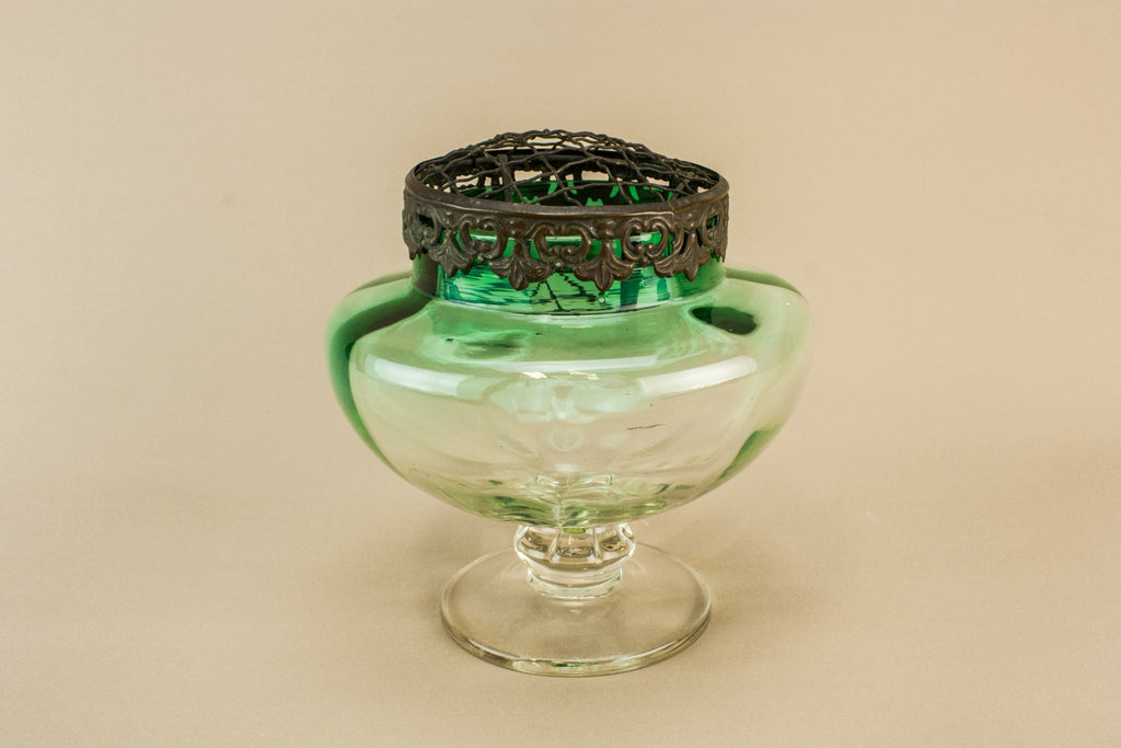 Pale green glass vase