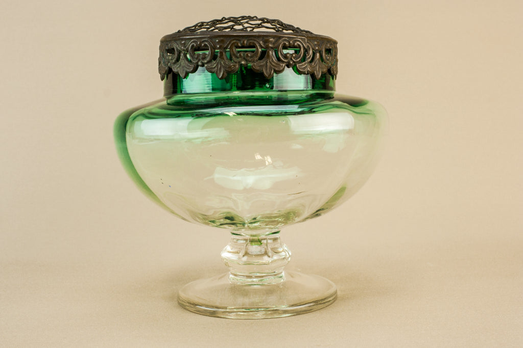 Pale green glass vase