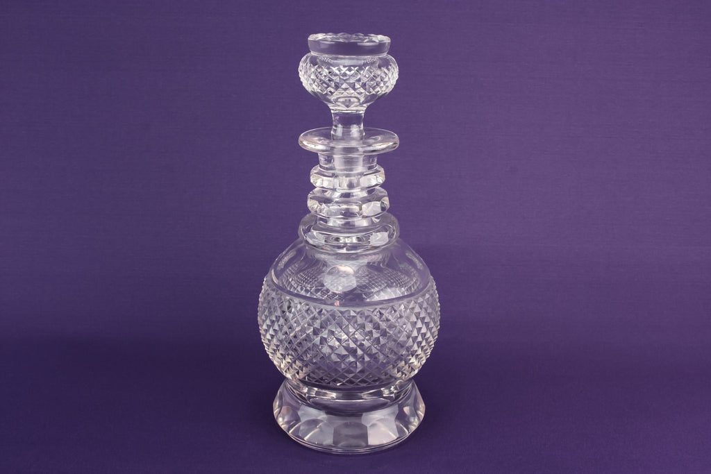 Cut glass thistle decanter
