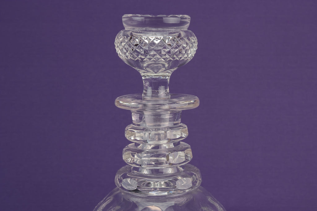 Cut glass thistle decanter