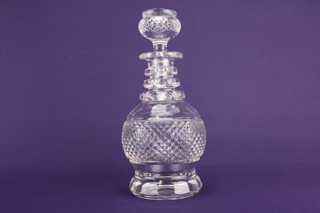 Cut glass thistle decanter