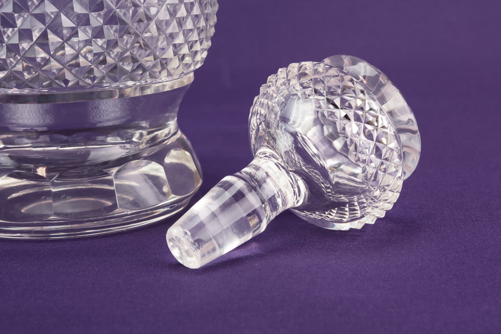 Cut glass thistle decanter
