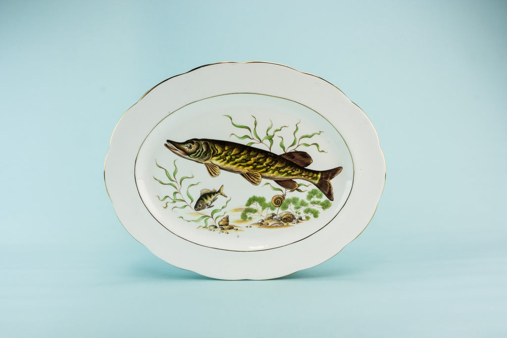 Bone china fish platter