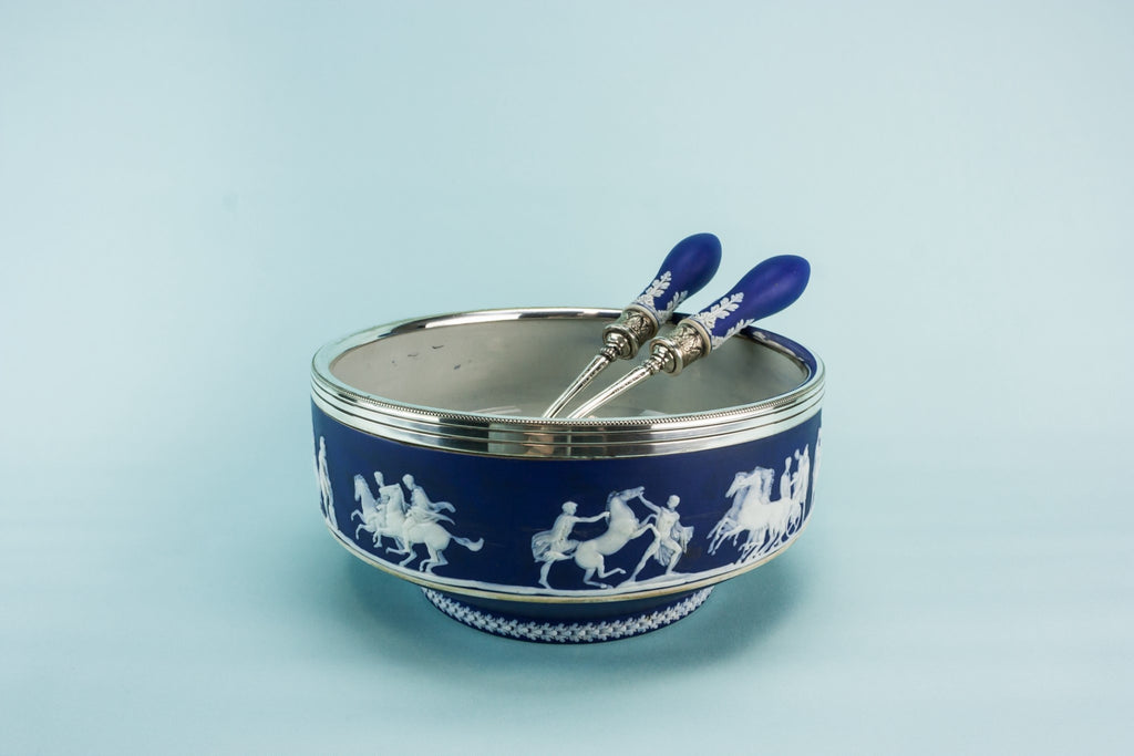 Salad bowl & serving spoons