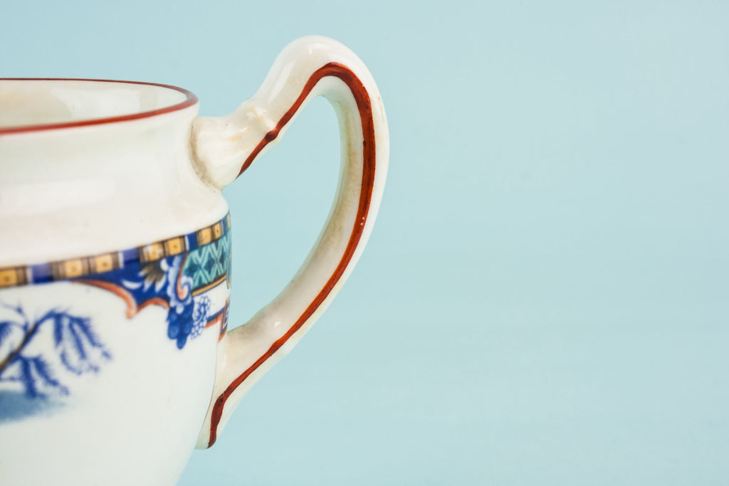 Blue pottery creamer