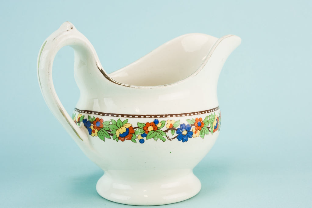 Art Deco pottery gravy boat