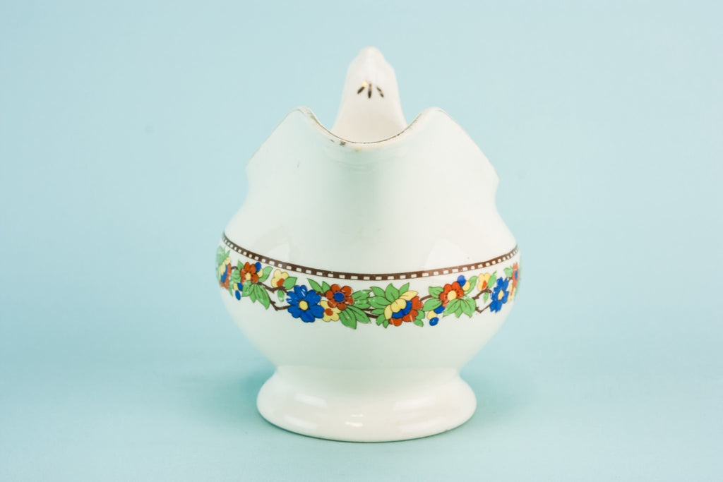 Art Deco pottery gravy boat