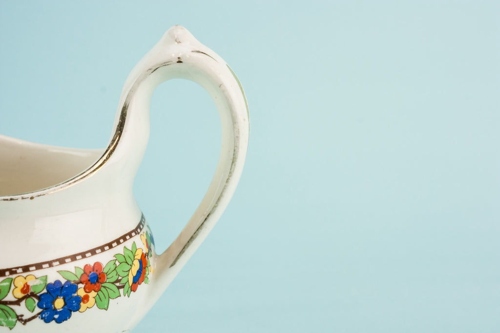 Art Deco pottery gravy boat