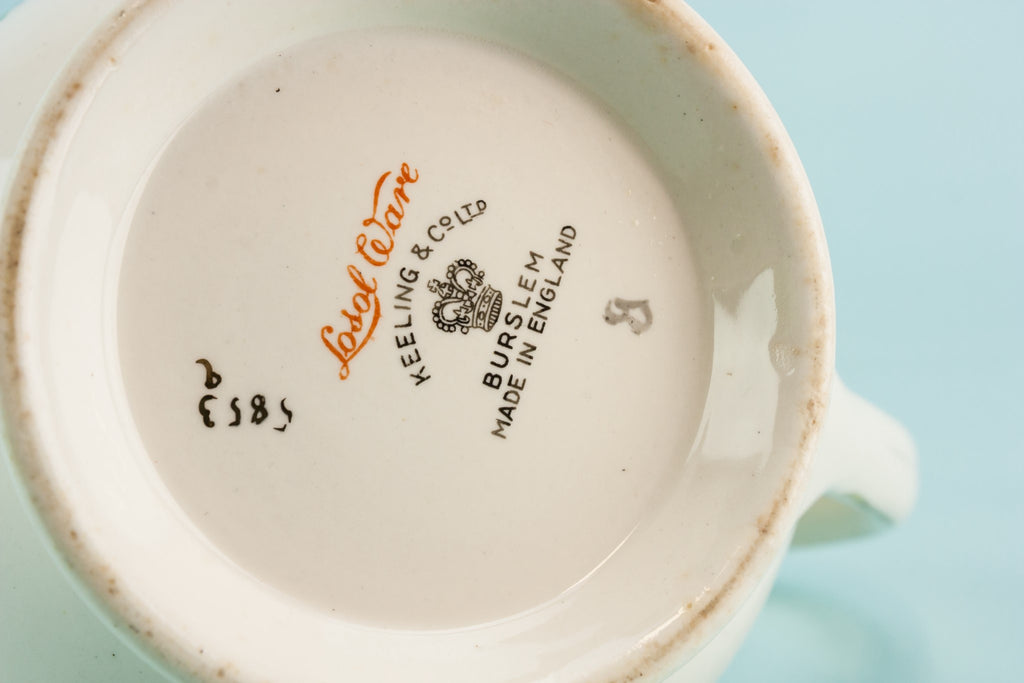Art Deco pottery gravy boat