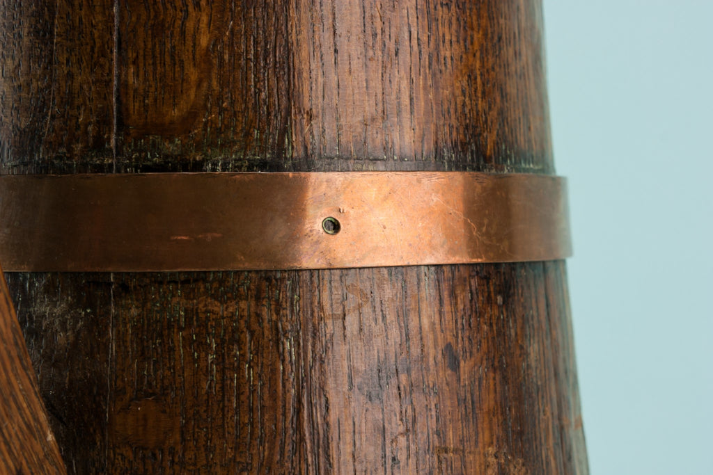 Coopered wooden jar