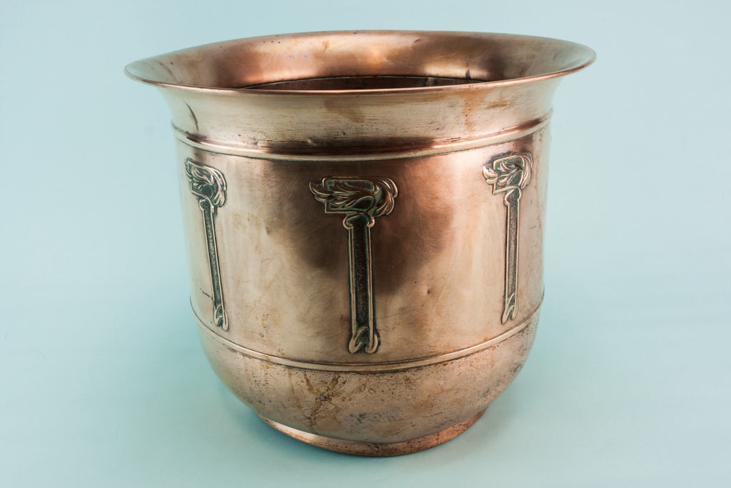 Arts & Crafts copper planter