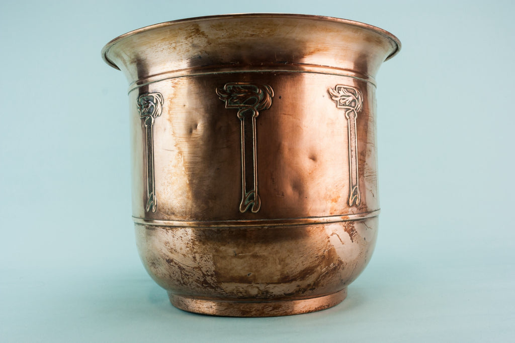Arts & Crafts copper planter