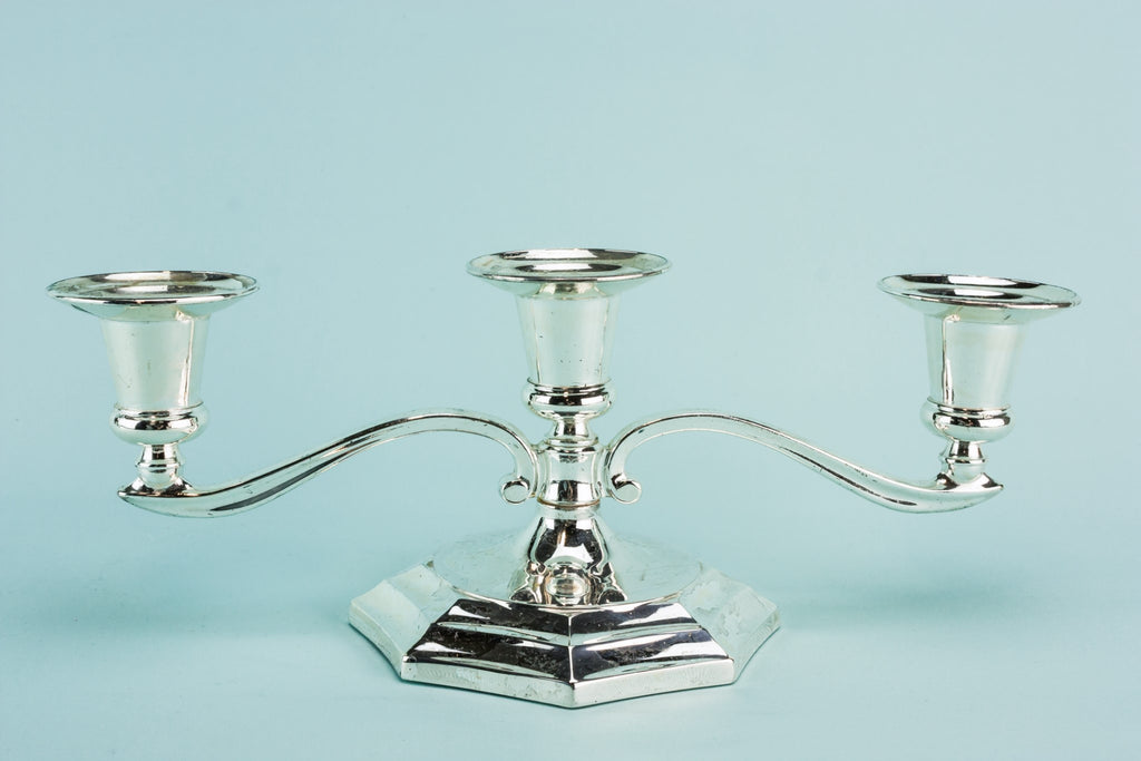2 metal small candelabras