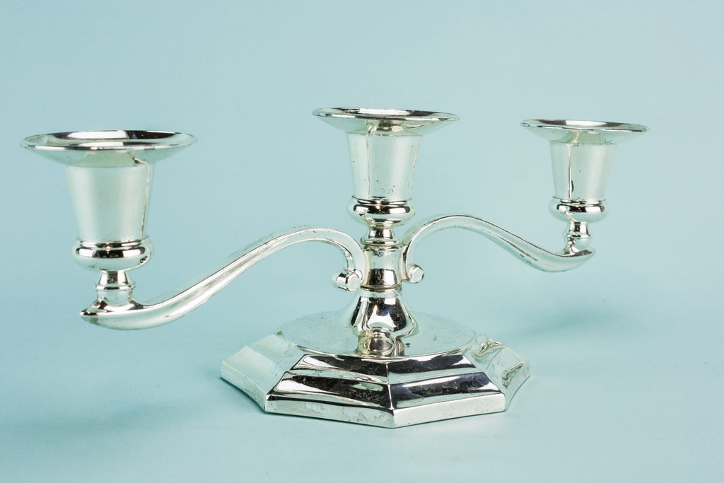 2 metal small candelabras