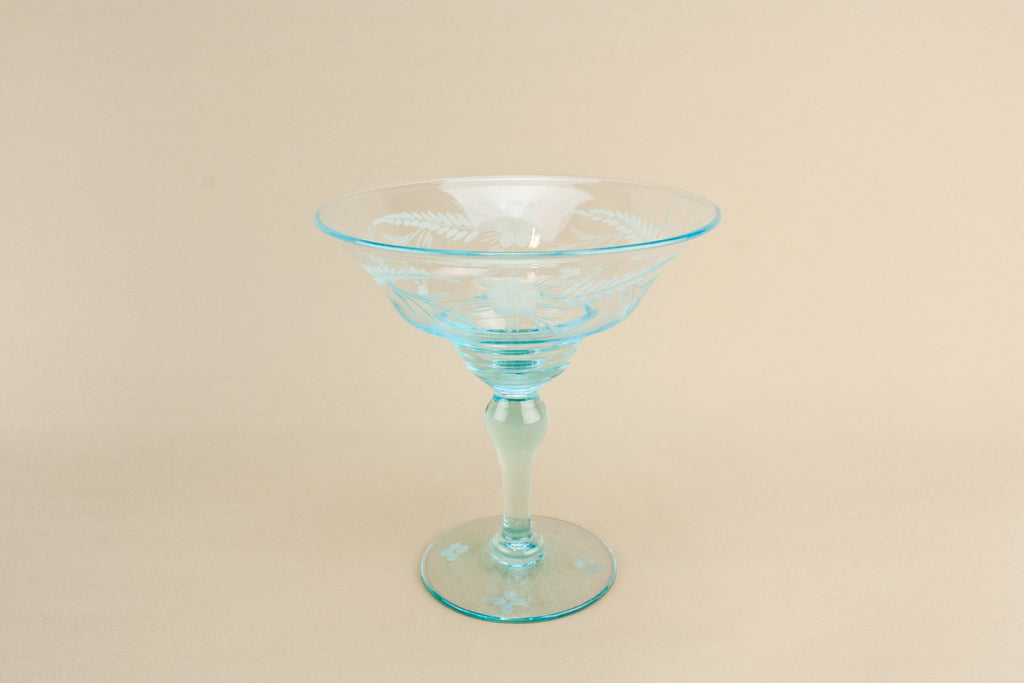 Retro blown glass serving bowl
