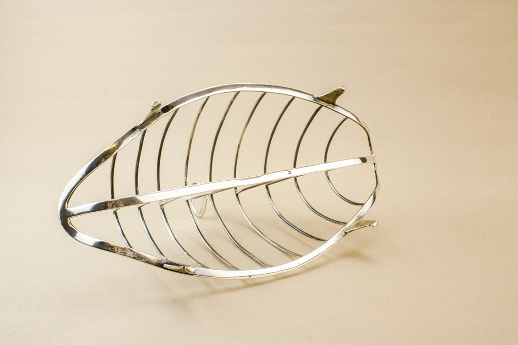 Georgian silver toast rack, English 1803