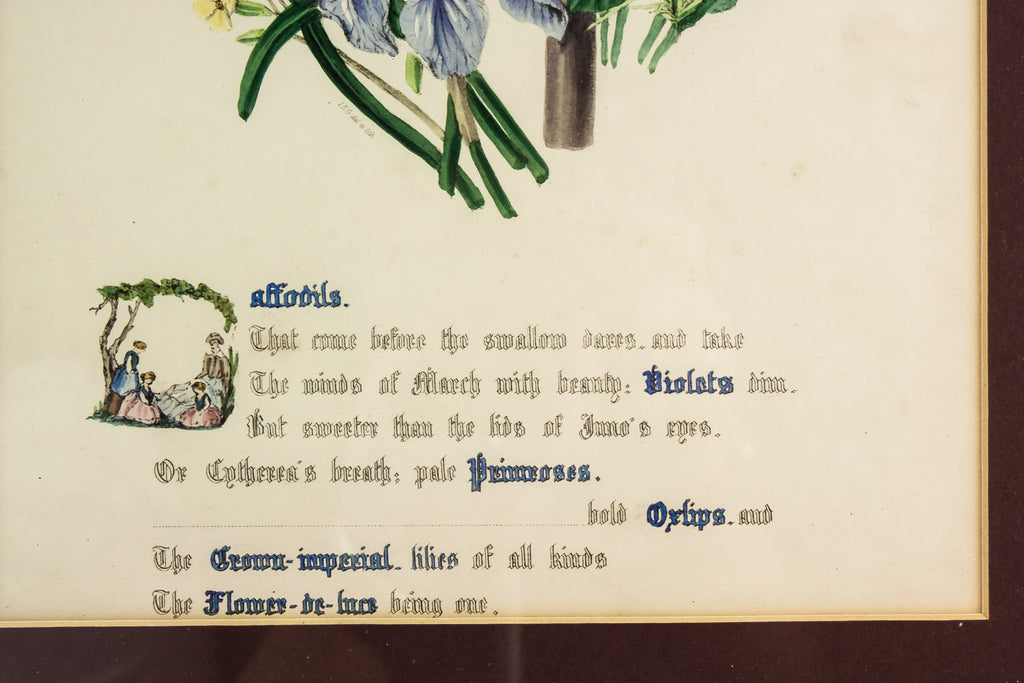 Daffodils coloured print