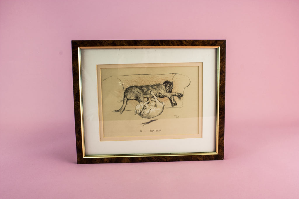 Frame print of dogs