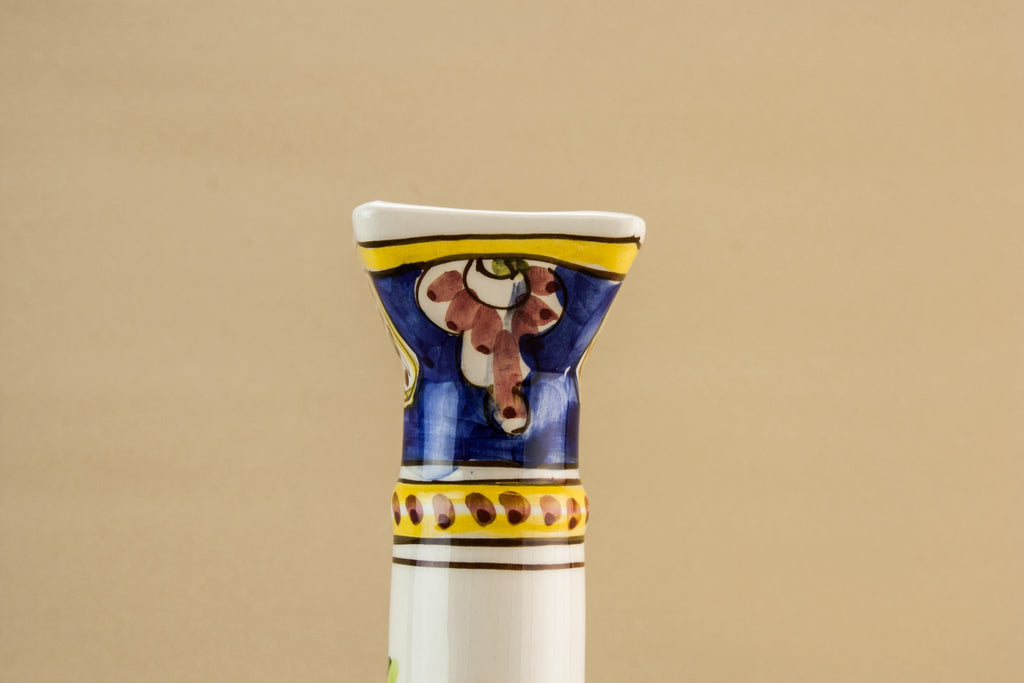 Pair of pottery candlesticks