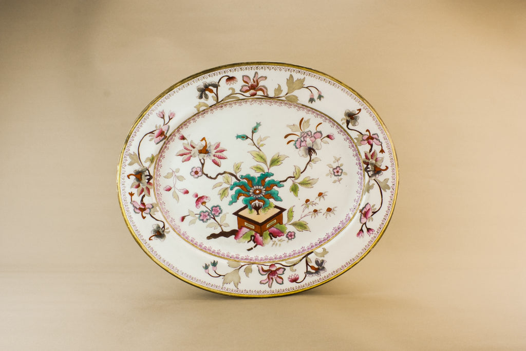 High Victorian pottery platter