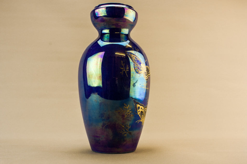 Blue Art Deco vase