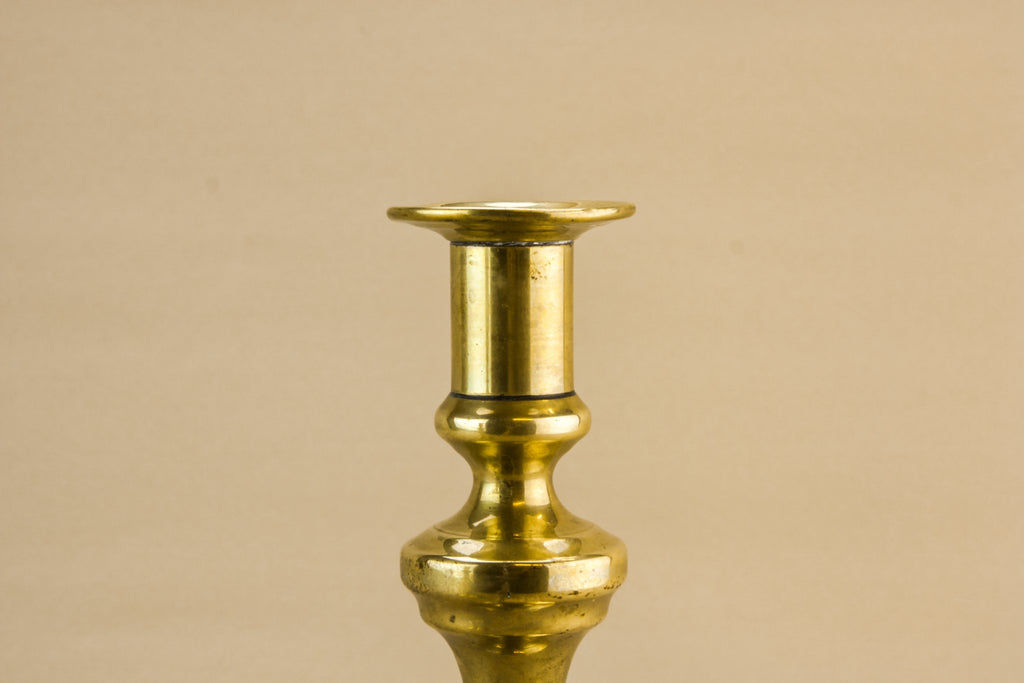 2 brass Victorian candlesticks