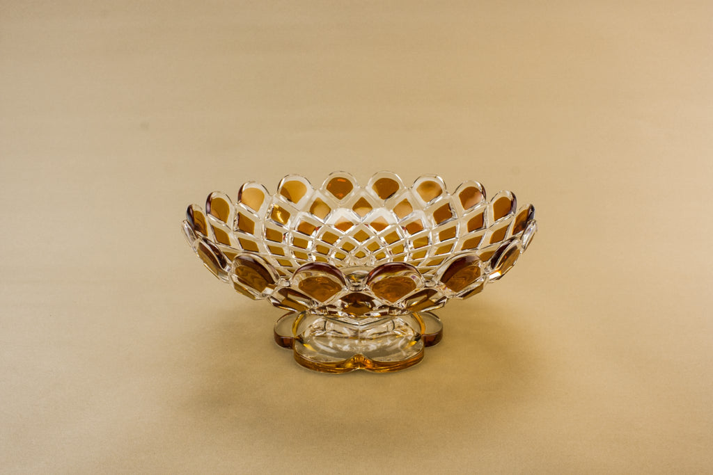 Moulded glass serving bowl
