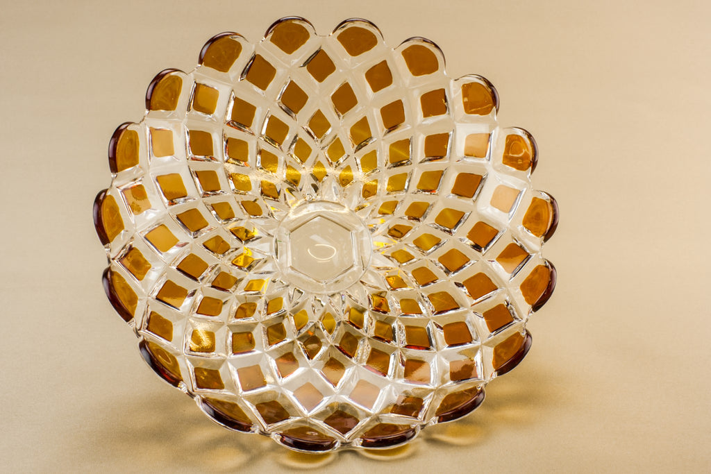 Moulded glass serving bowl