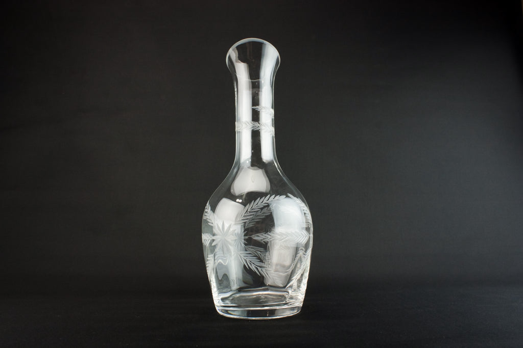 Cut glass barrel carafe