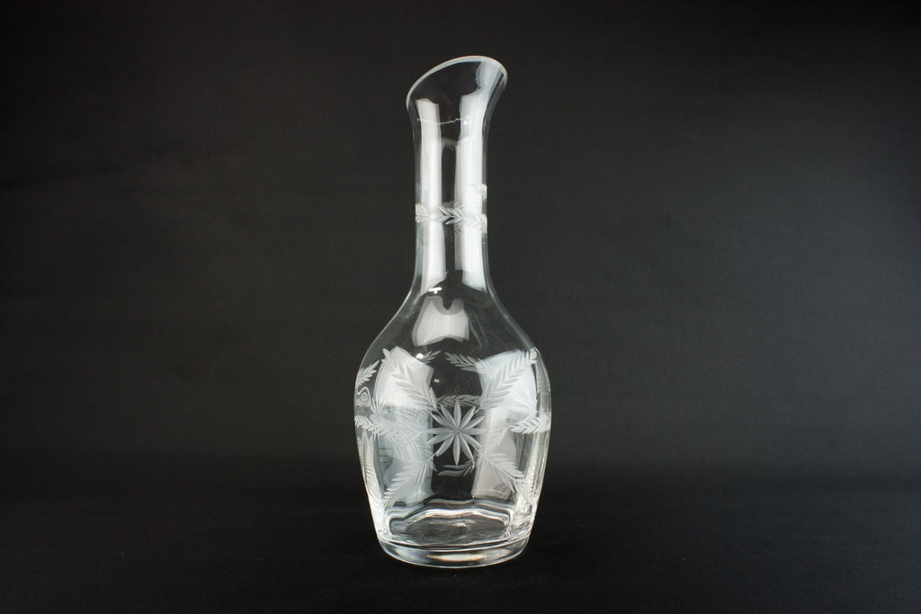 Cut glass barrel carafe