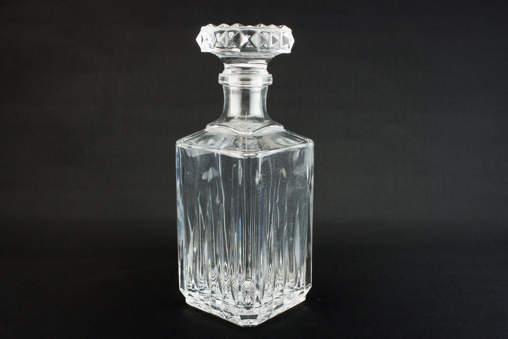 Whisky moulded glass decanter