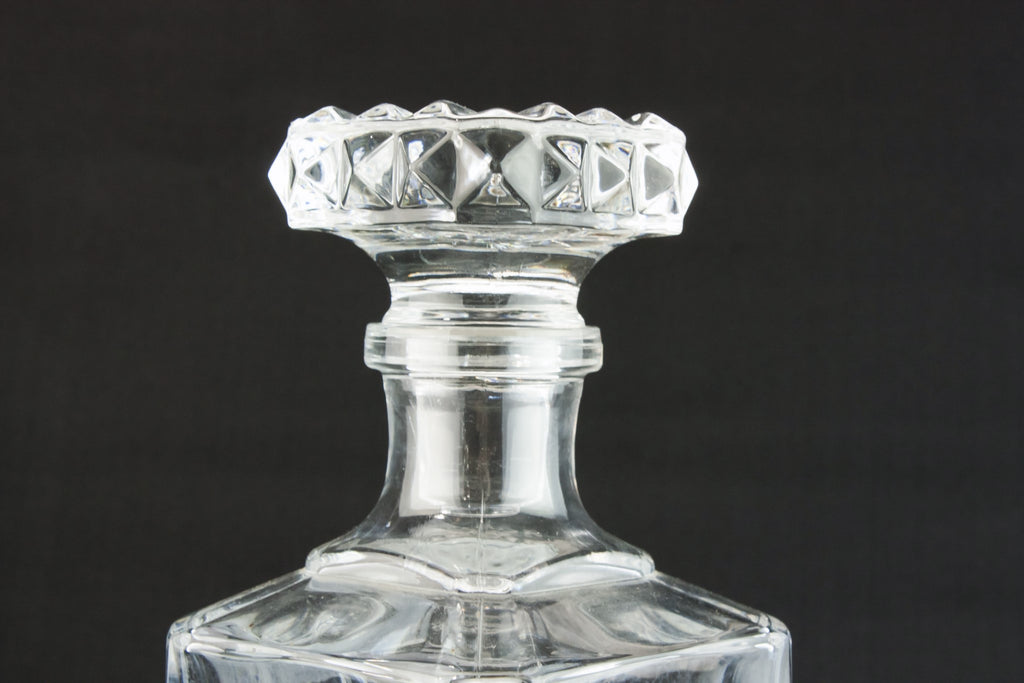 Whisky moulded glass decanter