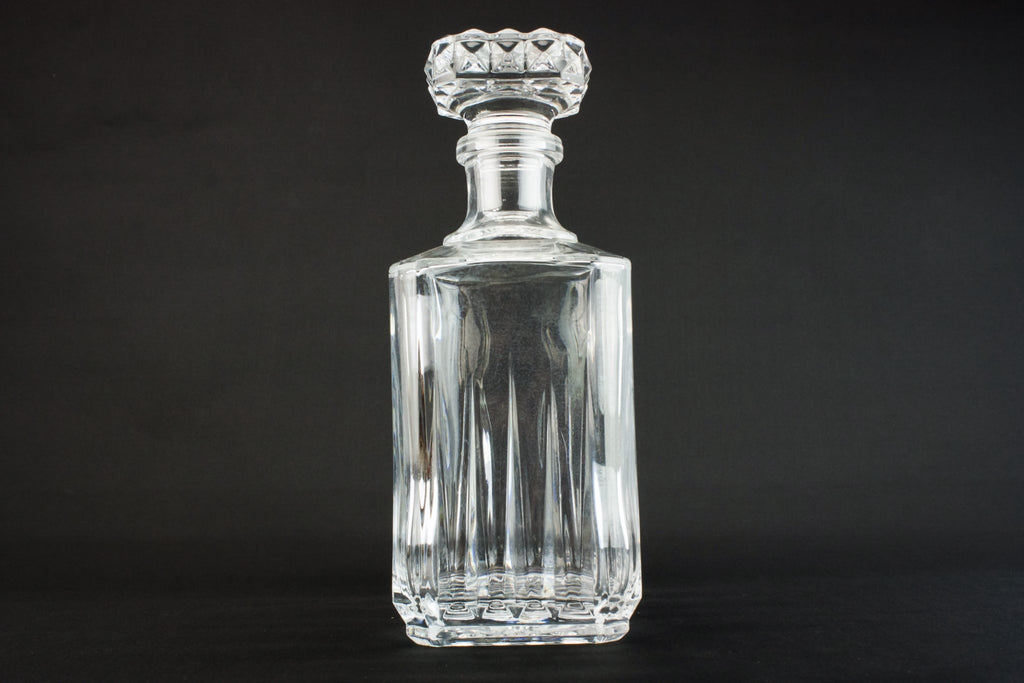 Whisky moulded glass decanter