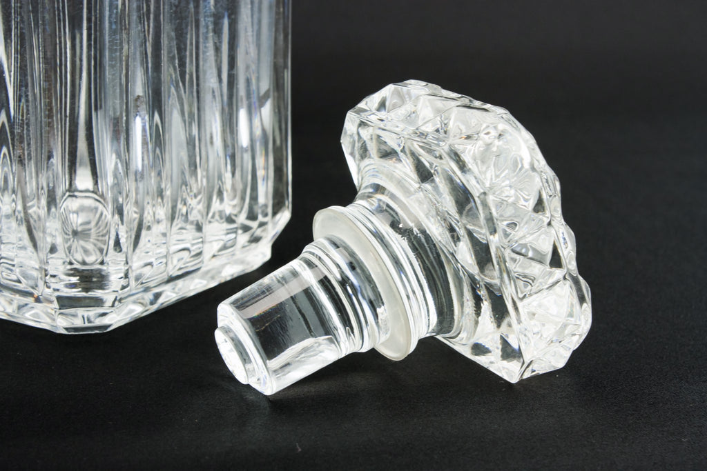Whisky moulded glass decanter