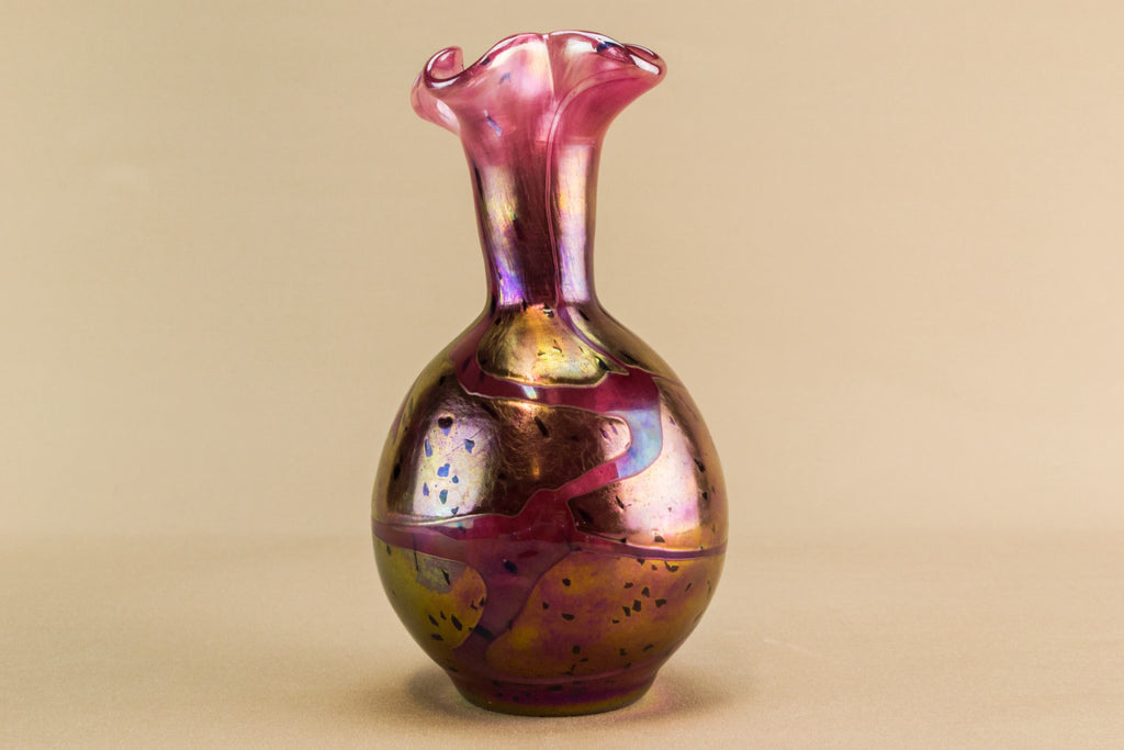 Okra glass vase