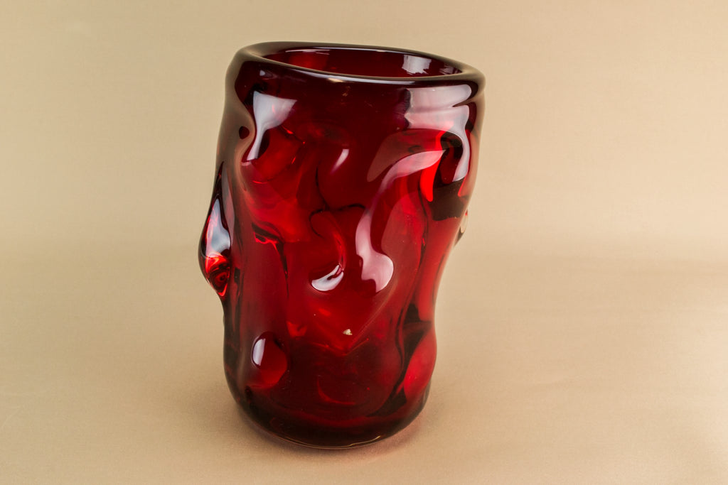 Whitefriars red vase