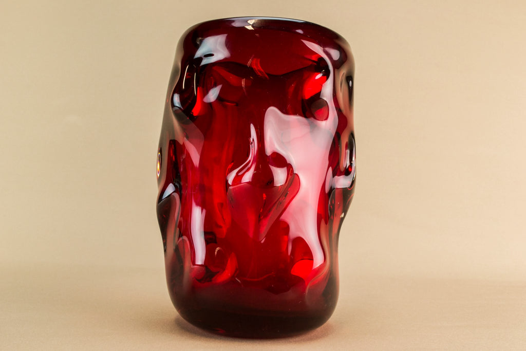 Whitefriars red vase