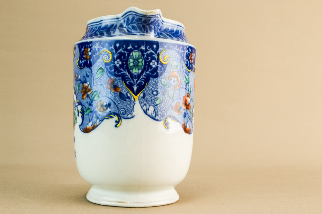 Small blue and white jug