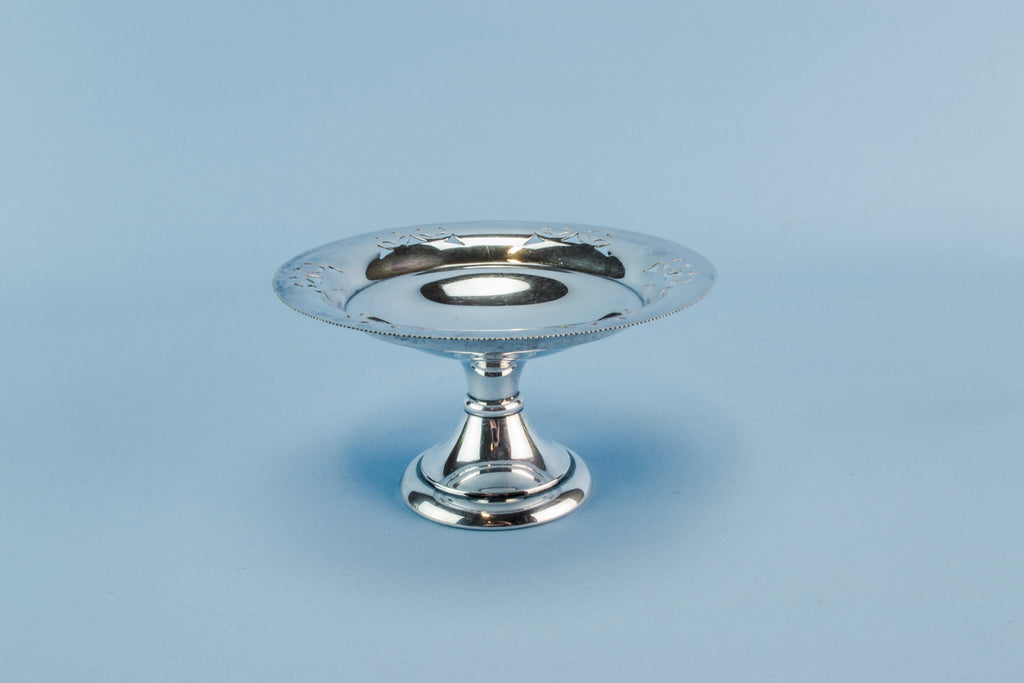 Silver plated stem bowl