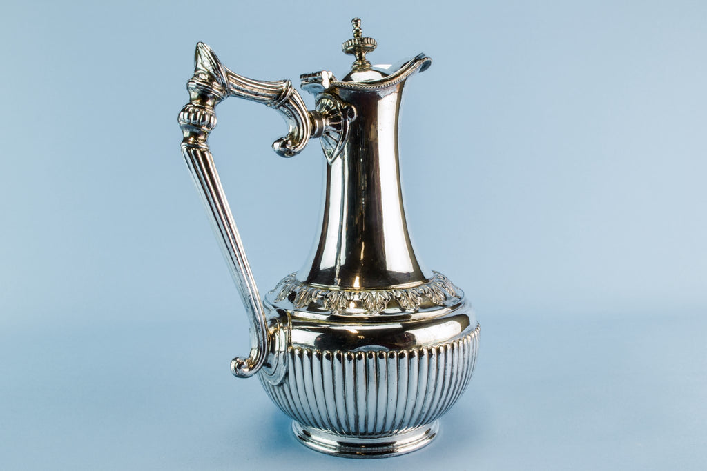 Silver plated metal water jug