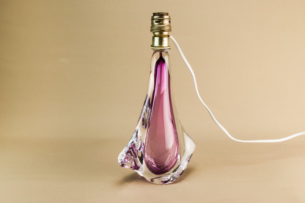 Val Saint Lambert glass lamp