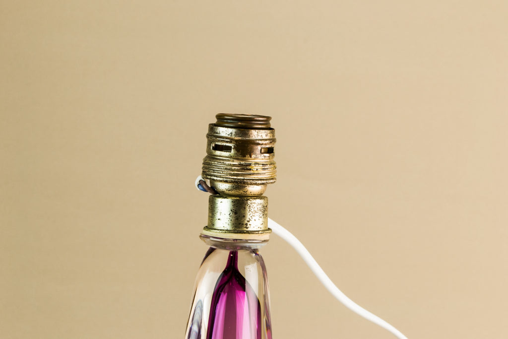 Val Saint Lambert glass lamp
