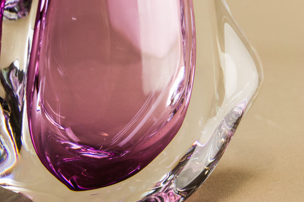 Val Saint Lambert glass lamp
