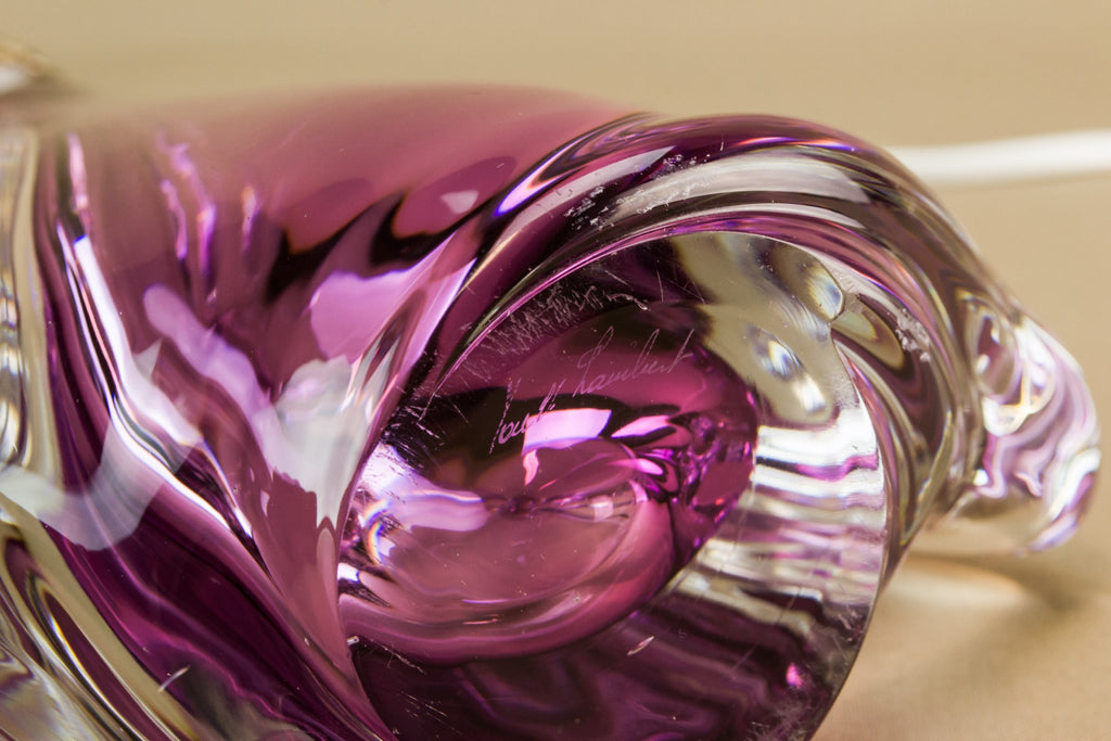 Val Saint Lambert glass lamp