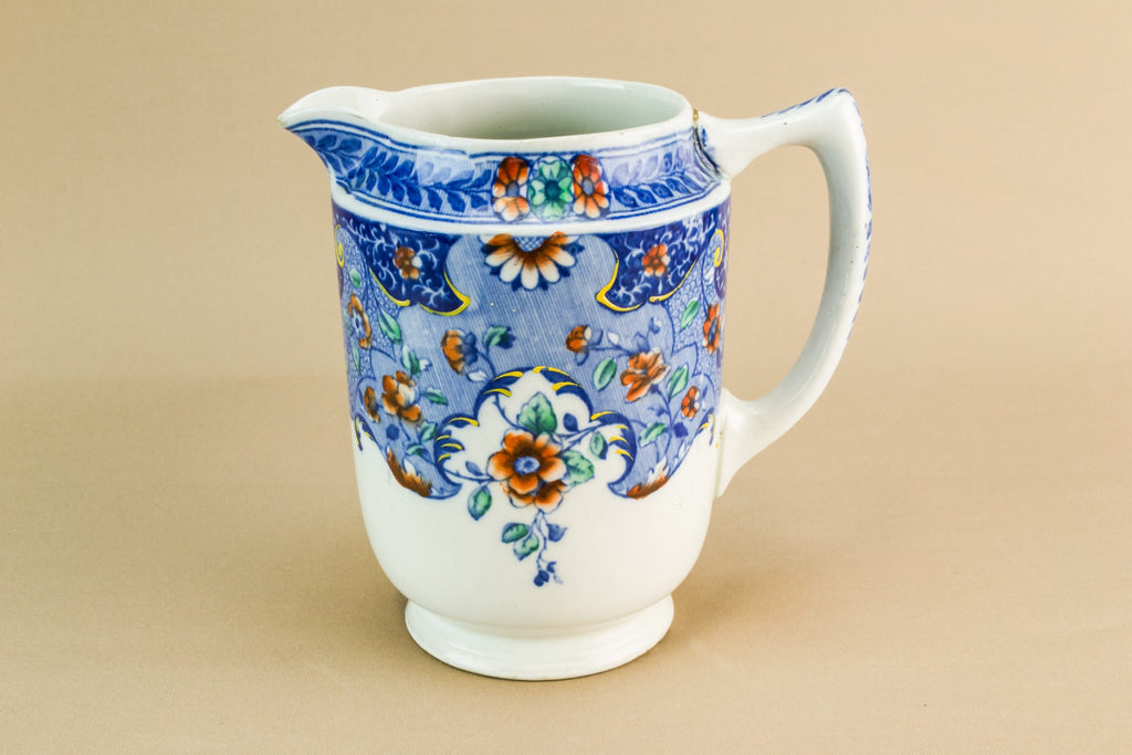 Small blue and white jug