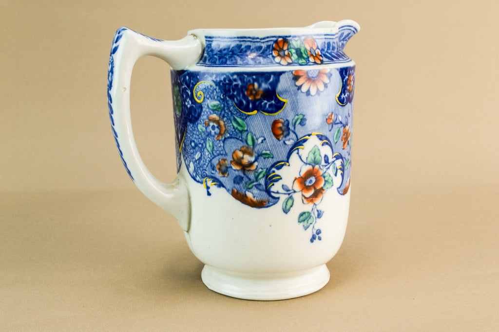 Small blue and white jug