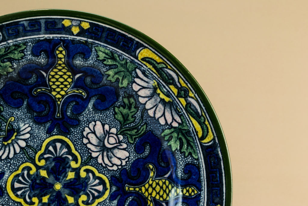 Art Deco pottery cake plate